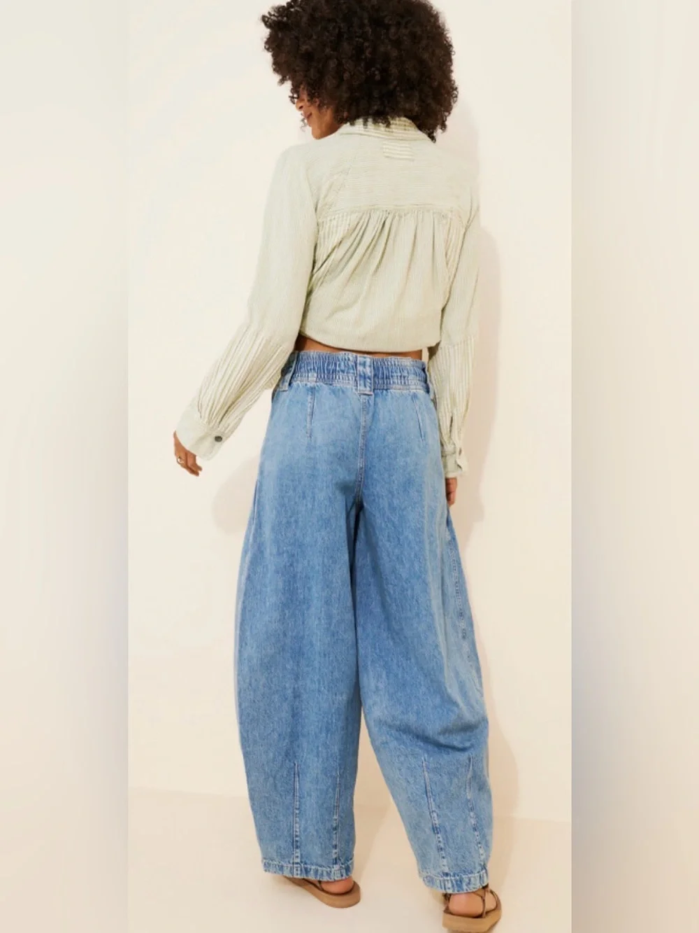 Free people Margo pull on barrel jeans